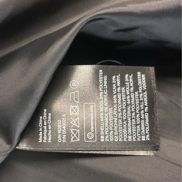 H&M Double Breasted Twill Trench Coat, black, US Size 40 - Picture 3 of 5